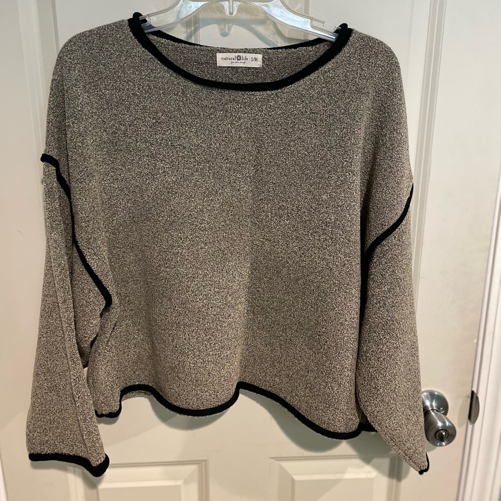 Natural Life Josie cropped textured sweater S/M